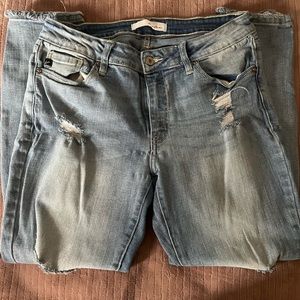 KanCan light blue jeans with rips!